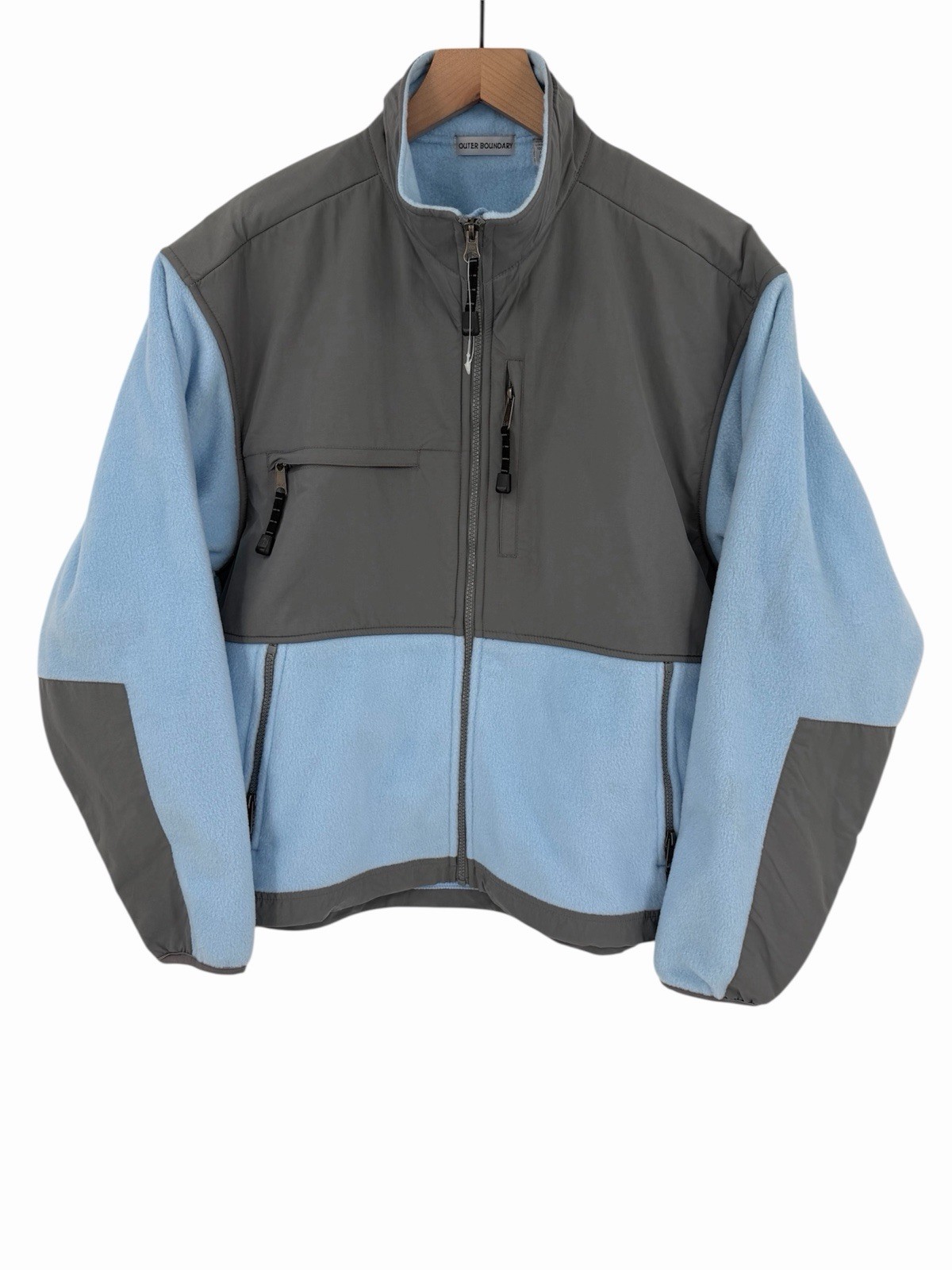 Fidelity Investments Outer Boundary Jacket Size XL Blue Full Zip Fleece Banker Fidelity Investments Outer Boundary Jacket Size XL Blue Full Zip Fleece Banker