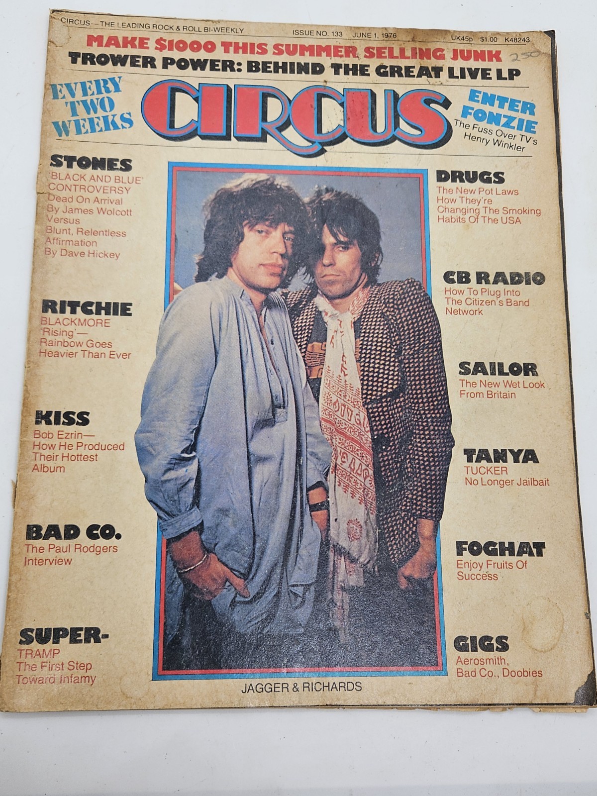 Vintage Original 1976 CIRCUS Magazine Rock Music - ROLLING STONES , KISS , ETC. Vintage Original 1976 CIRCUS Magazine Rock Music - ROLLING STONES , KISS , ETC.