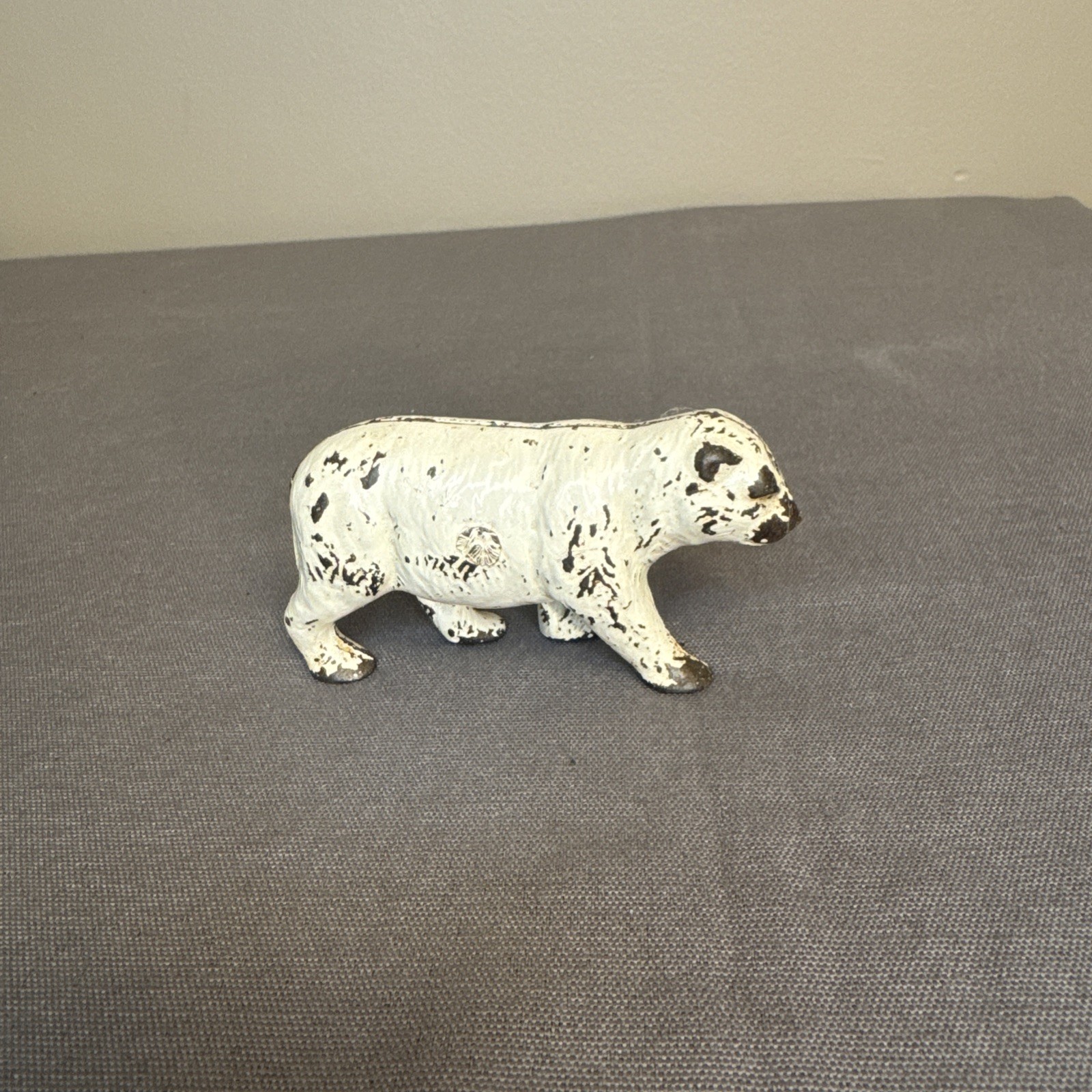 Antique Original Cast Iron Polar Bear for Kenton Overland Circus Wagon 1940s Antique Original Cast Iron Polar Bear for Kenton Overland Circus Wagon 1940s