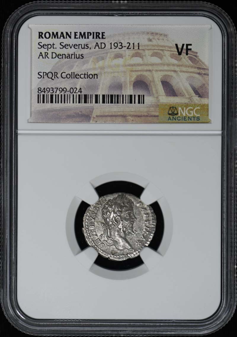Sept. Severus, AD 193-211 ROMAN EMPIRE AR Denarius NGC VF20