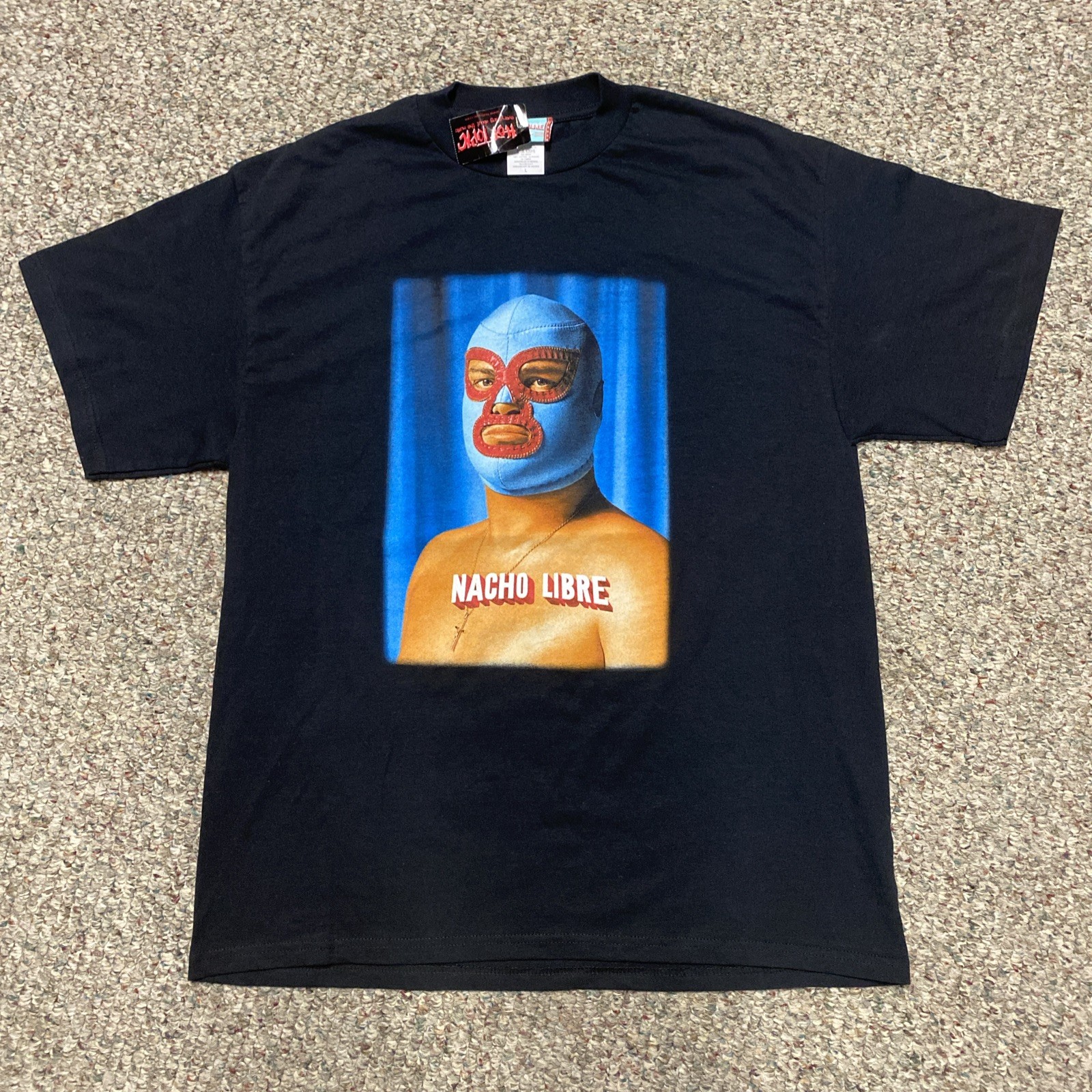 Vintage Nacho Libre Shirt Mens Large Black Y2K Movie Promo Wrestling Jack Black Vintage Nacho Libre Shirt Mens Large Black Y2K Movie Promo Wrestling Jack Black