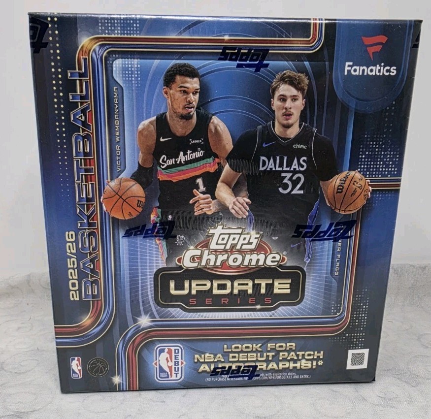 2025/26 Topps Chrome Updates Basketball - FANATICS Exclusive - Mega Box  In Hand