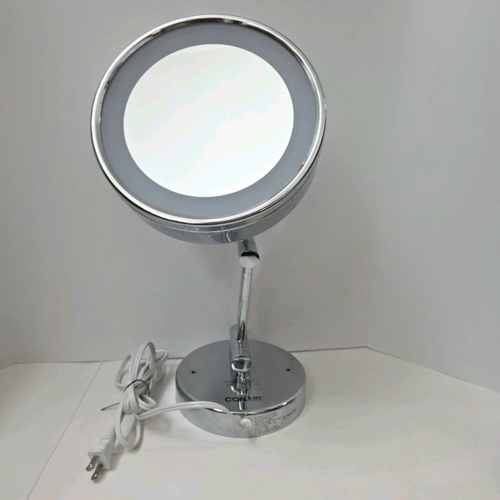 Vintage Conair BE16WM Lighted Vanity Makeup Mirror Chrome Hollywood Style Adjust Vintage Conair BE16WM Lighted Vanity Makeup Mirror Chrome Hollywood Style Adjust