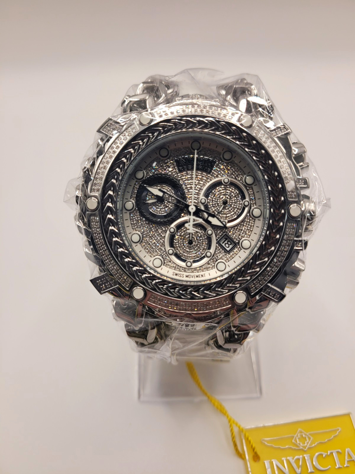 Invicta Reserve Gladiator — 2.92 CTW Genuine Diamonds — Swiss Chronograph