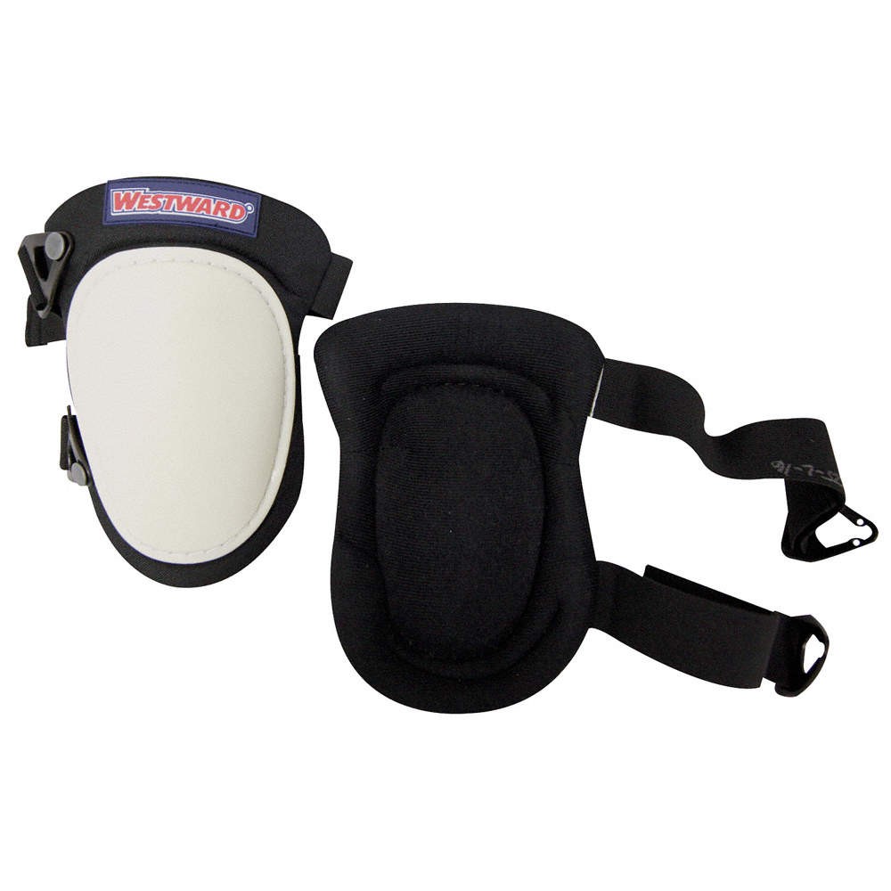 WESTWARD 5MZH6 Knee Pad,UNIV,Clip,Black/White,PR 5MZH6