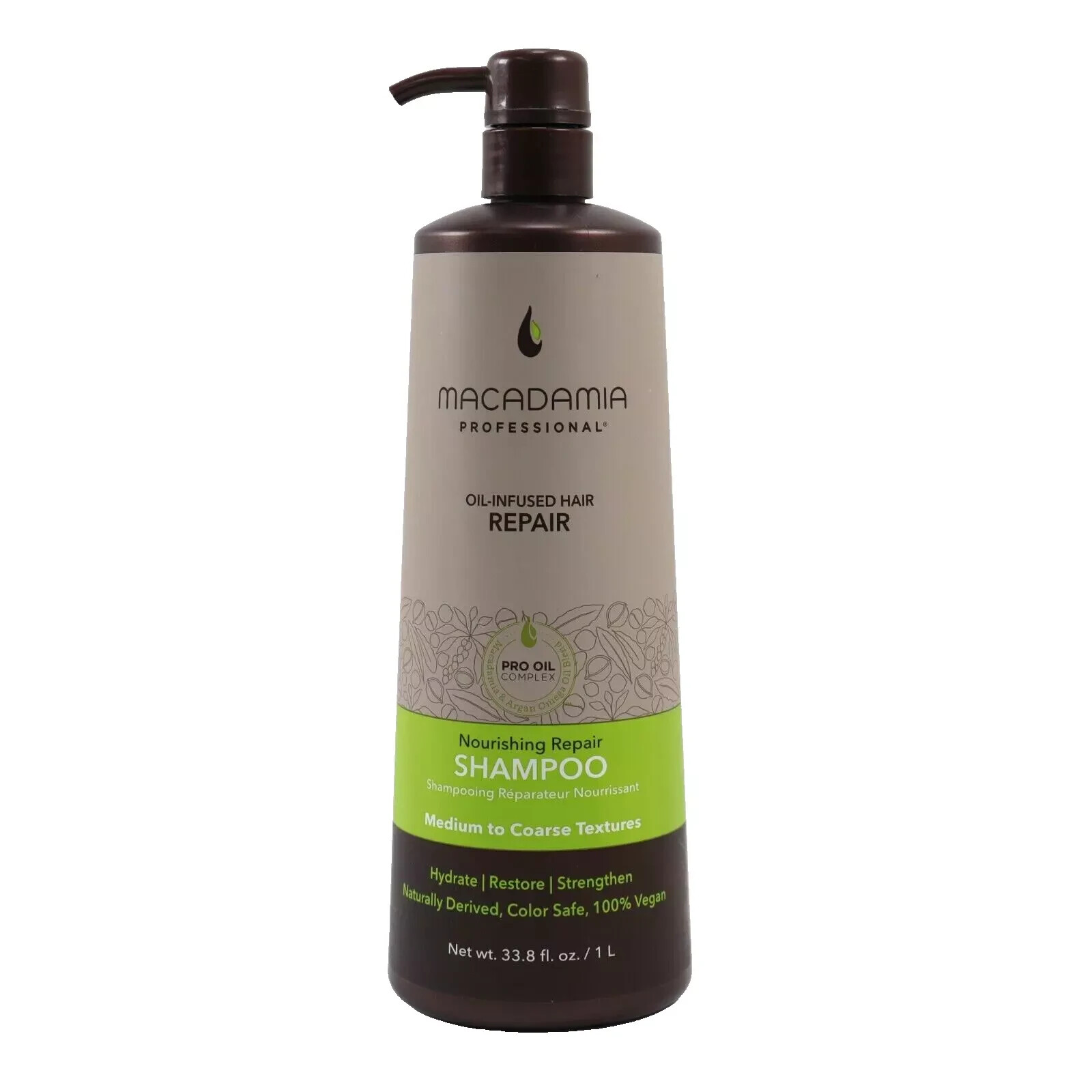Macadamia Professional Oil-infused Weightless Hair  Repair Shampoo 33.8 fl oz 1L