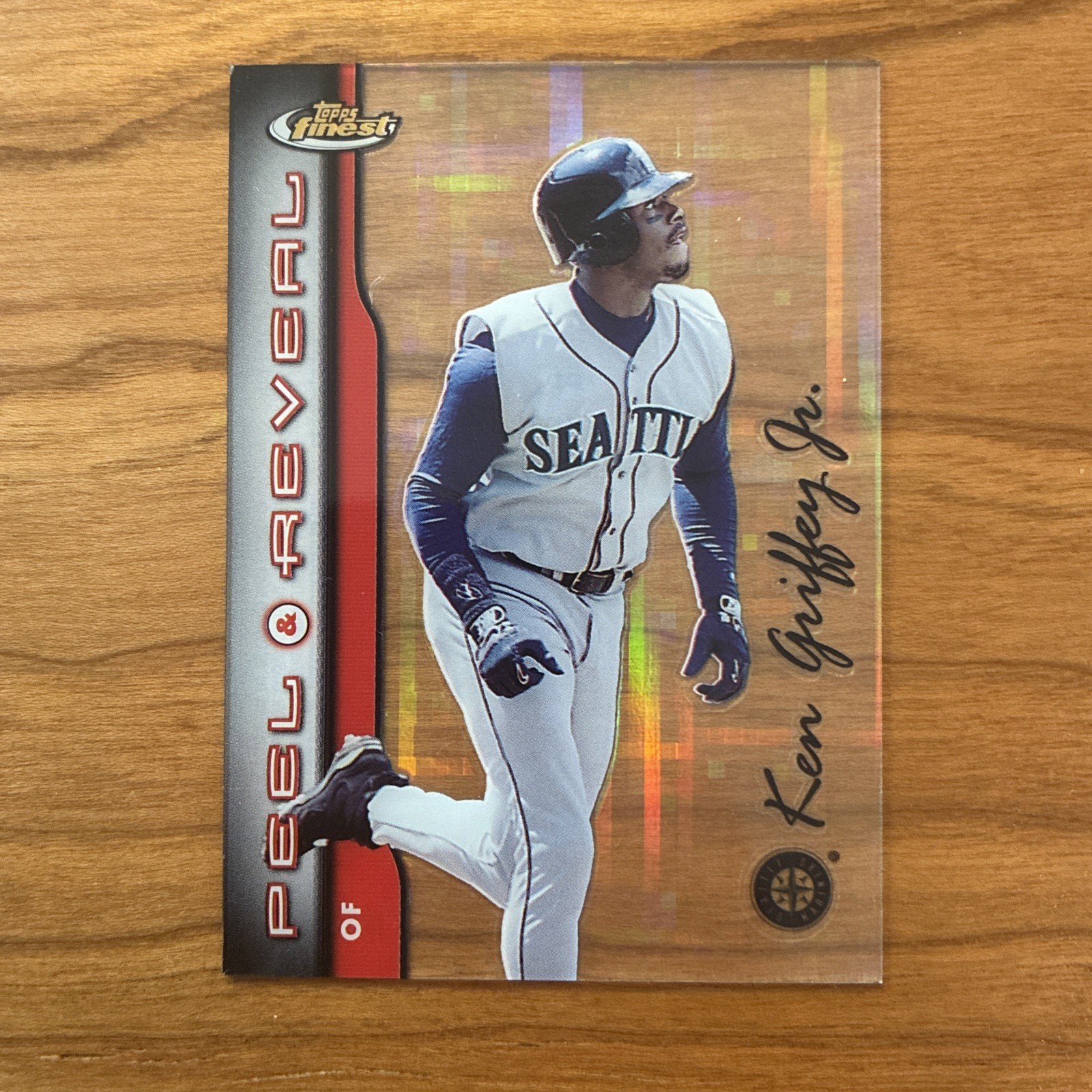 1999 Topps Finest Peel & Reveal Ken Griffey Jr #PR4 Hyperplaid
