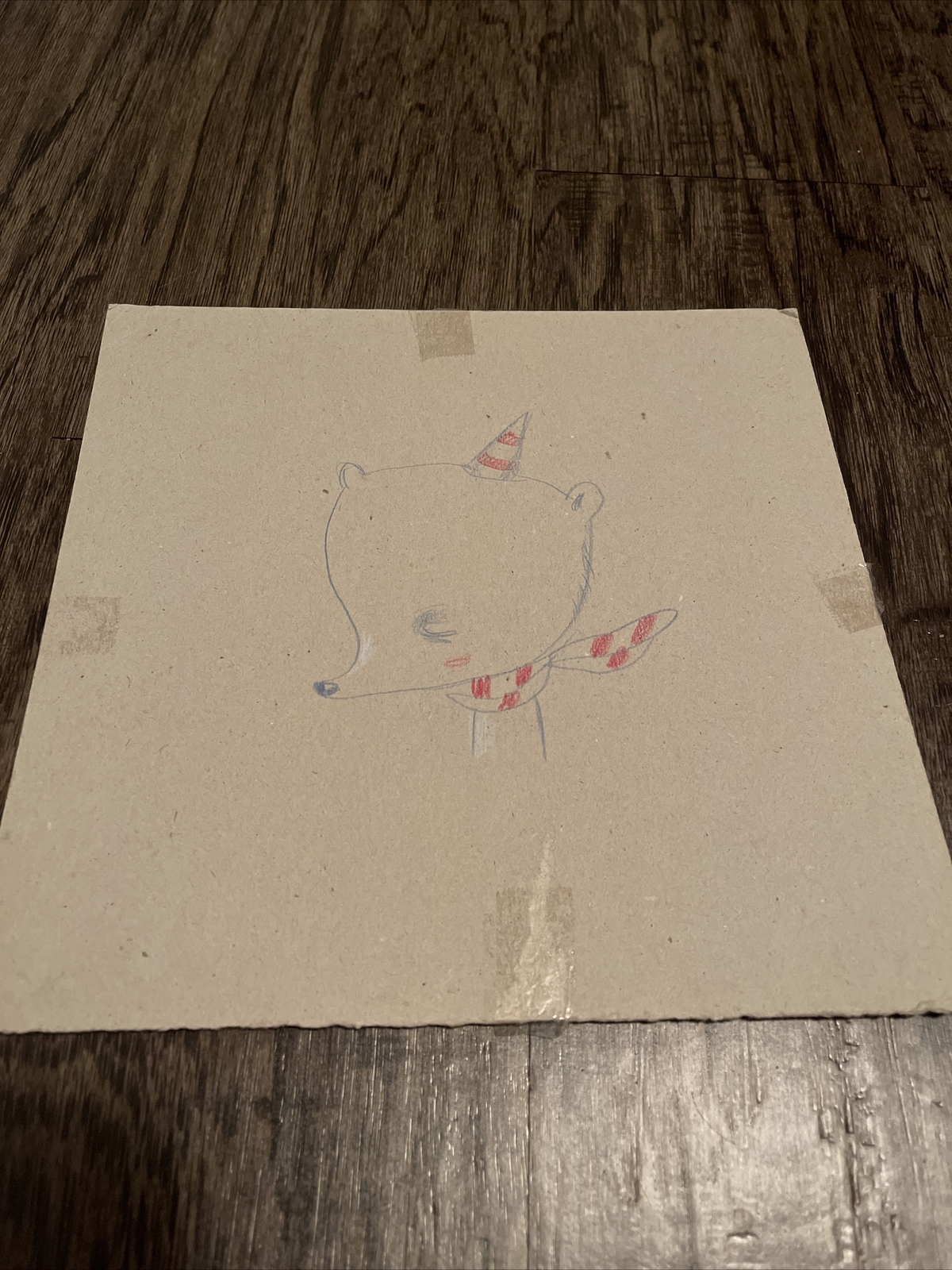 Dilka Bear Original Drawing In A Cardboard Dilka Bear Original Drawing In A Cardboard