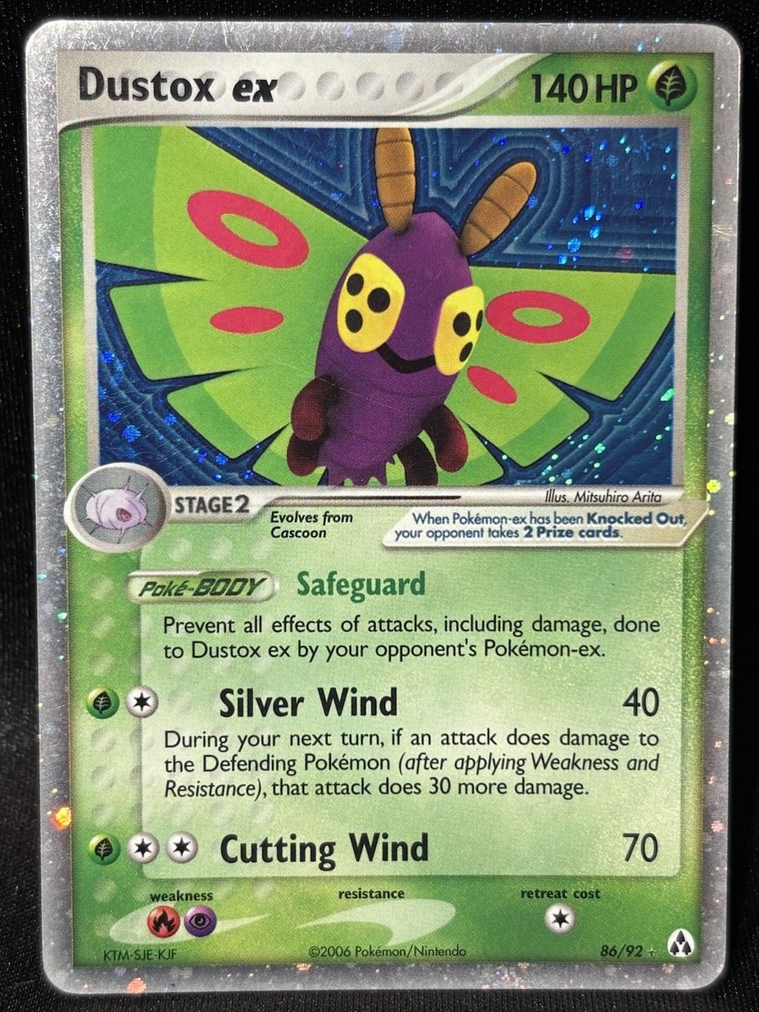 Pokemon Dustox ex - EX Legend Maker 86/92 Ultra Rare - HP Creased