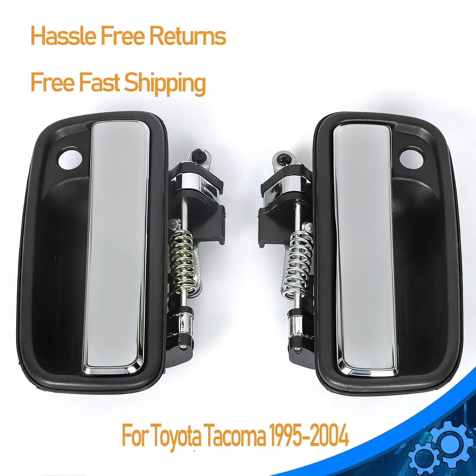 2x Front Metal Exterior Door Handle Pair For Toyota Tacoma 1995-2004 69220 69210