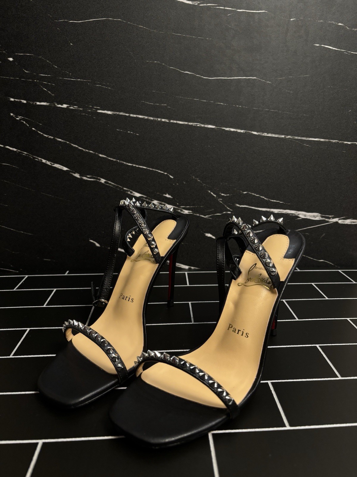Christian Louboutin So Me 100mm High Heels Women Size EU 38/US 8 Black