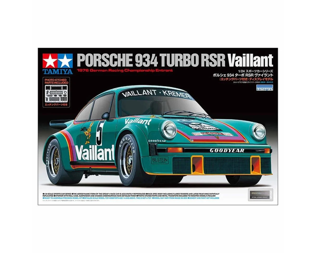 Tamiya 1/24 Porsche 934 Turbo RSR Vaillant Limited Plastic Model Kit TAM24334