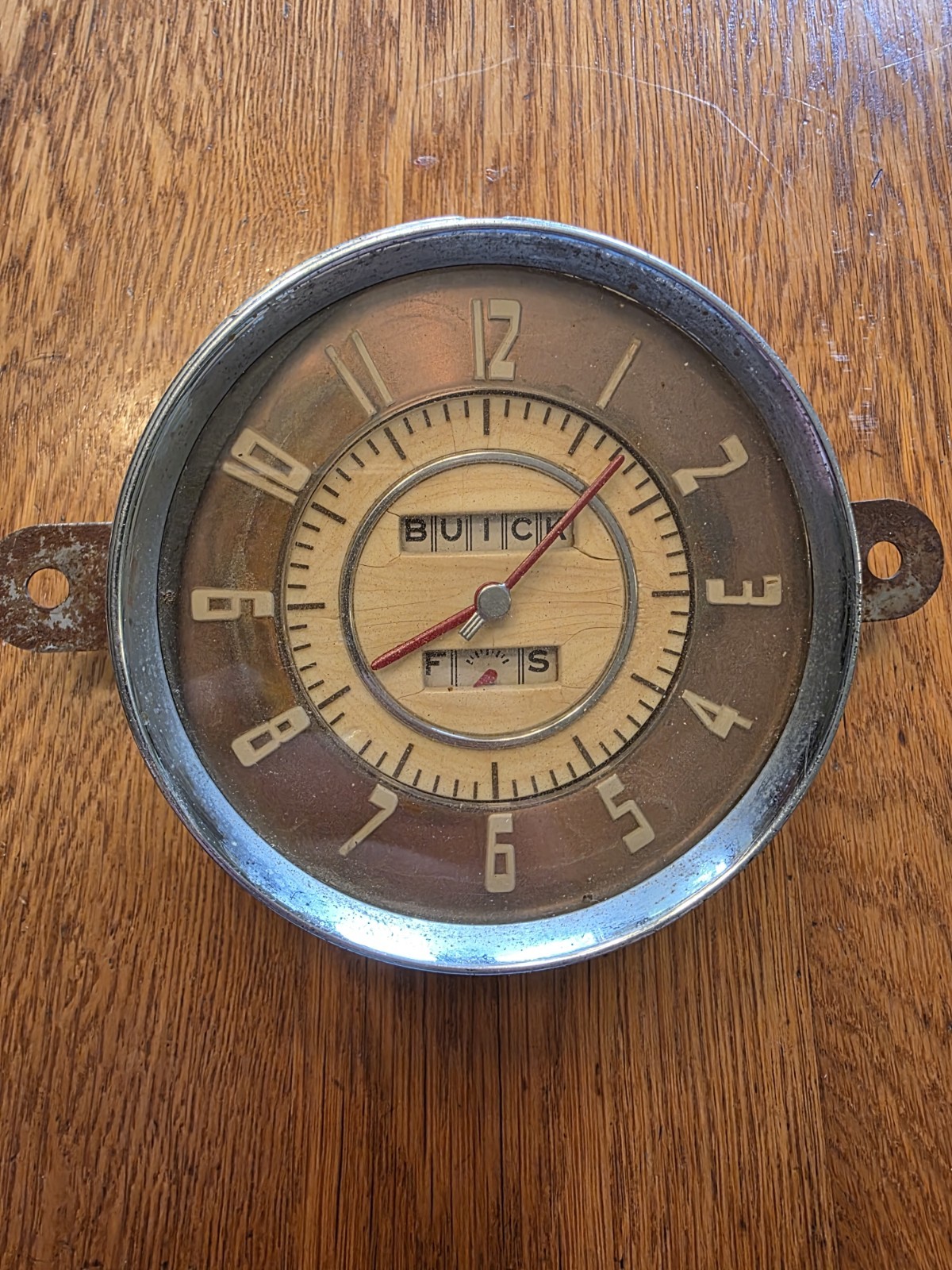 Buick Automobile Clock 1940s Antique GEO W BORG CO Chicago
