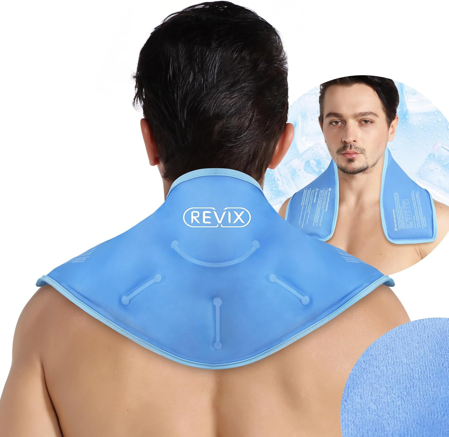 REVIX Neck Ice Pack Wrap – Reusable Hot Cold Gel Pack for Neck and Shoulder, Lar REVIX Neck Ice Pack Wrap – Reusable Hot Cold Gel Pack for Neck and Shoulder, Lar