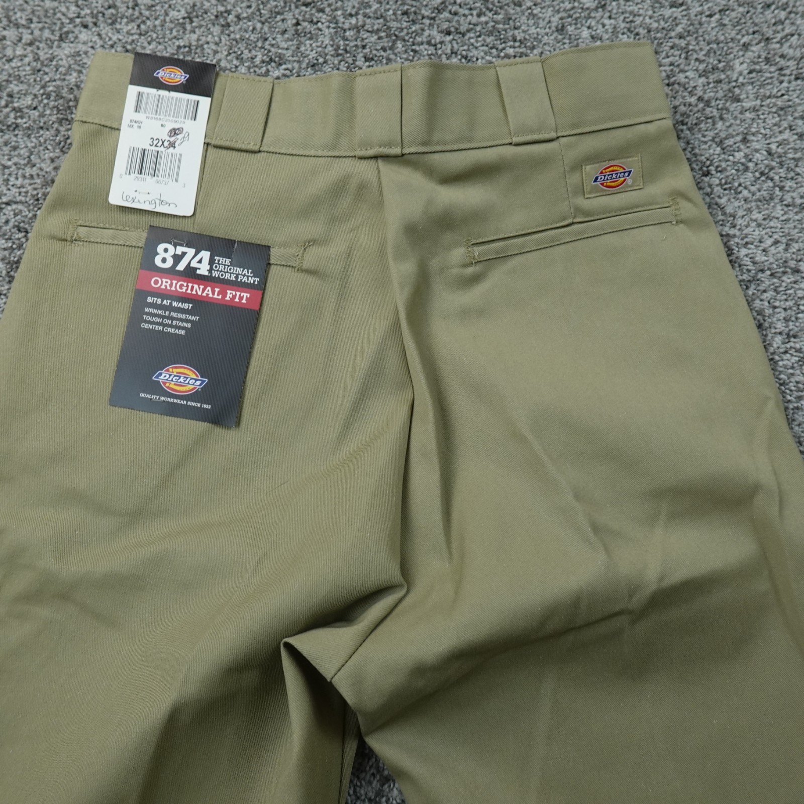 NEW Dickies Pants Mens 32X29 Beige Tan Brown 874 Chino Trouser Flat Front Work