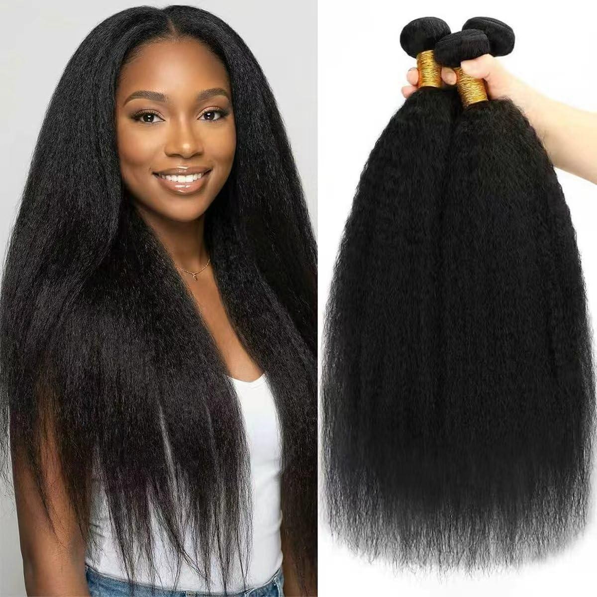 Malaysian Kinky Yaki Straight Bundles Human Hair Weaves Weft Extensions 100g/pcs Malaysian Kinky Yaki Straight Bundles Human Hair Weaves Weft Extensions 100g/pcs