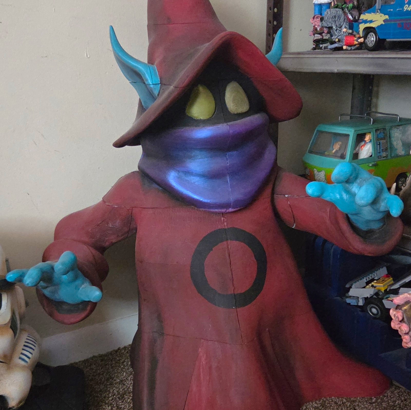 ORKO Hooded Wizard Character Life Size Plastic Figure Red Purple Blue Black ORKO Hooded Wizard Character Life Size Plastic Figure Red Purple Blue Black