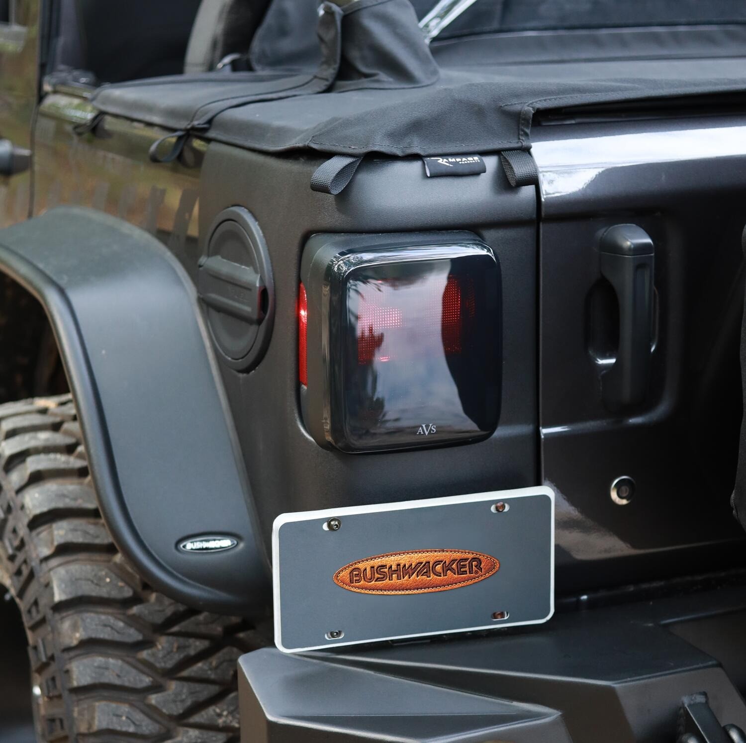 Bushwacker Trail Armor Rear Corner Guards Black for Jeep JL 14011