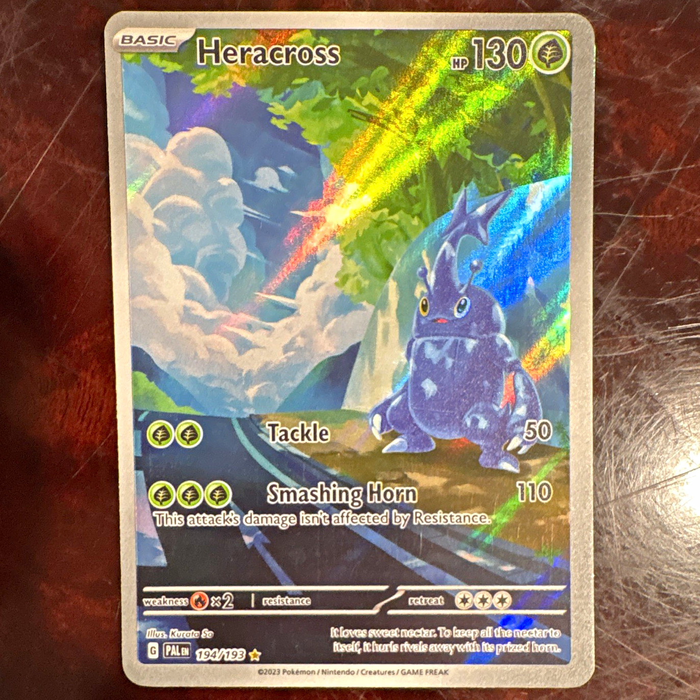 Heracross 194/193 Paldea Evolved Illustration Rare Holo 130 HP Basic English Heracross 194/193 Paldea Evolved Illustration Rare Holo 130 HP Basic English