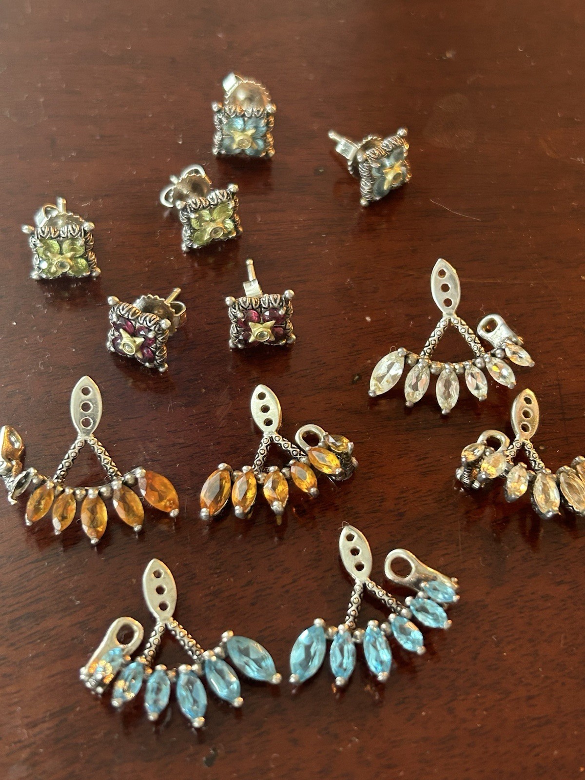 Barbara Bixby Interchangeable Earrings Sets Studs With Climbers Rare *READ* 