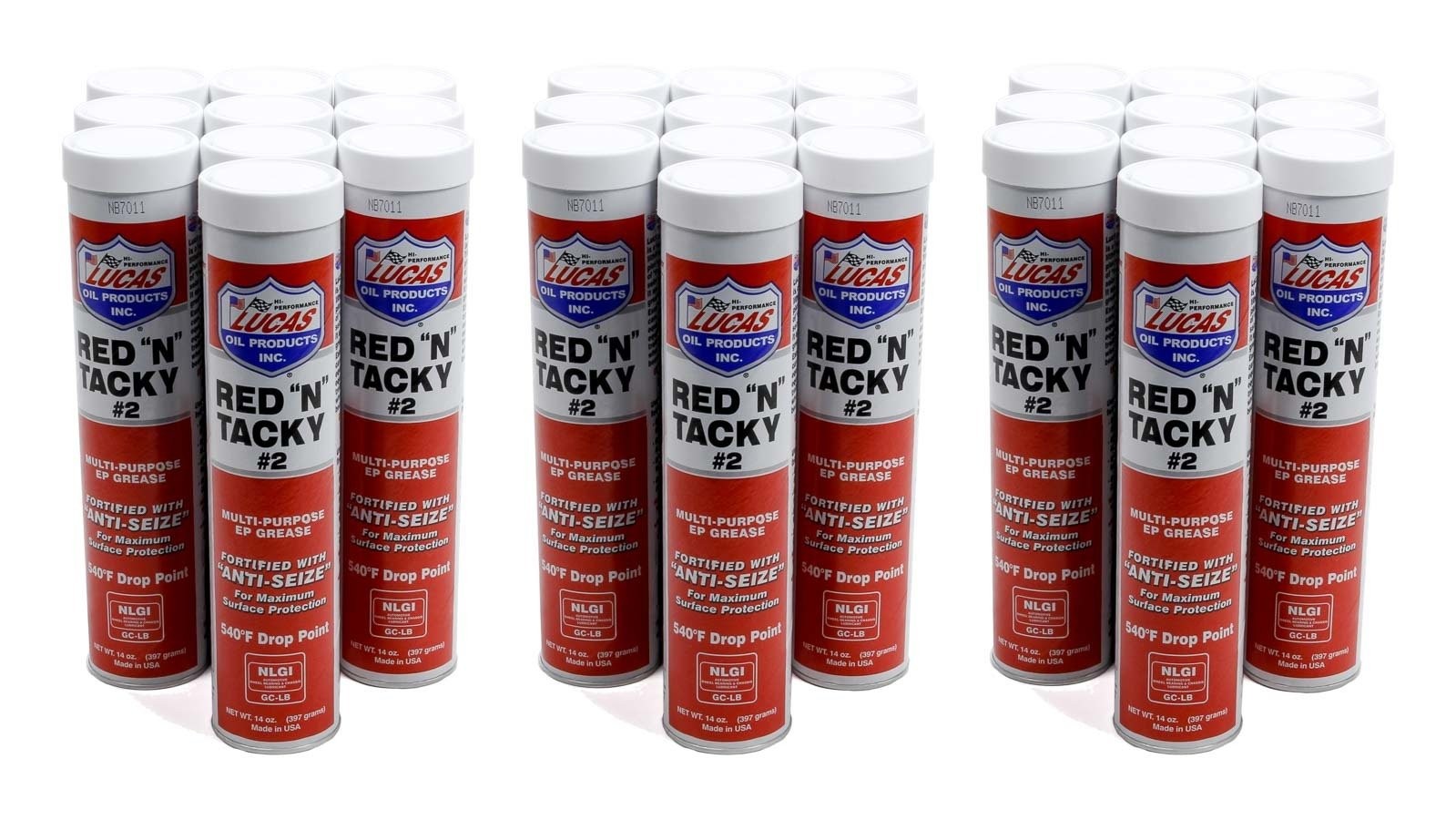 Lucas Oil Red N Tacky Conventional Multi Use Grease CASE of 30 14oz Cartridges