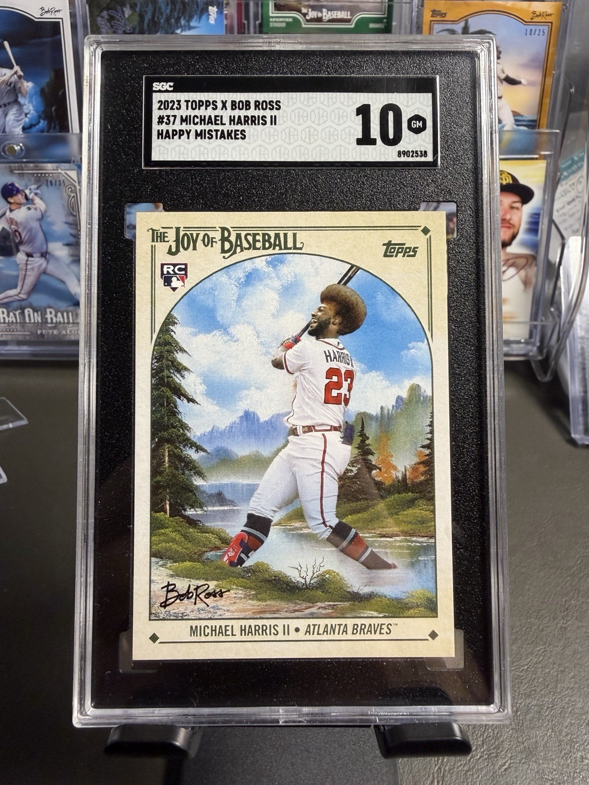 Michael Harris 2023 Topps X Bob Ross Happy Mistakes SGC 10 Atlanta Braves Michael Harris 2023 Topps X Bob Ross Happy Mistakes SGC 10 Atlanta Braves