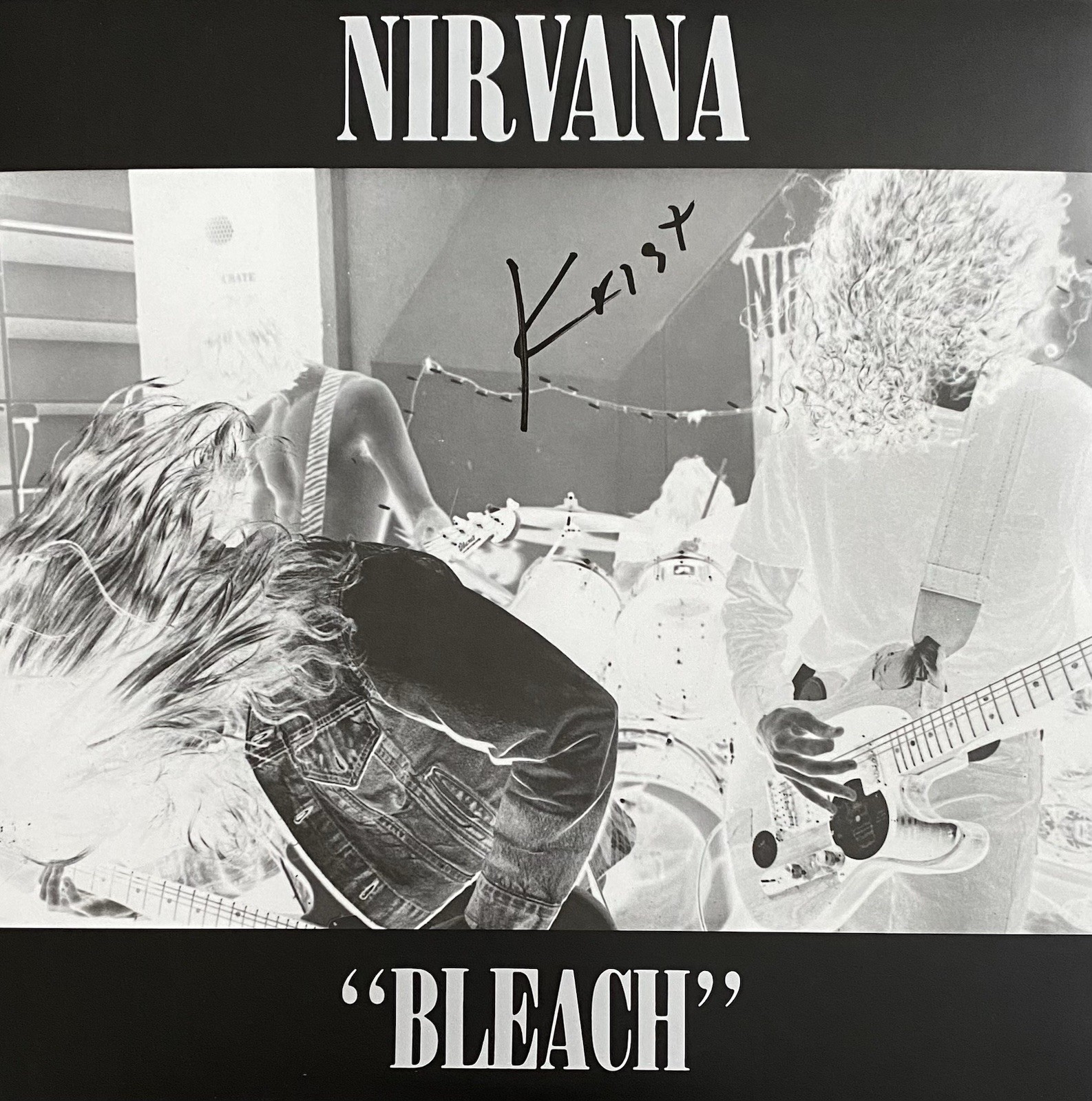 KRIST NOVOSELIC AUTOGRAPHED SIGNED NIRVANA BLEACH VINYL