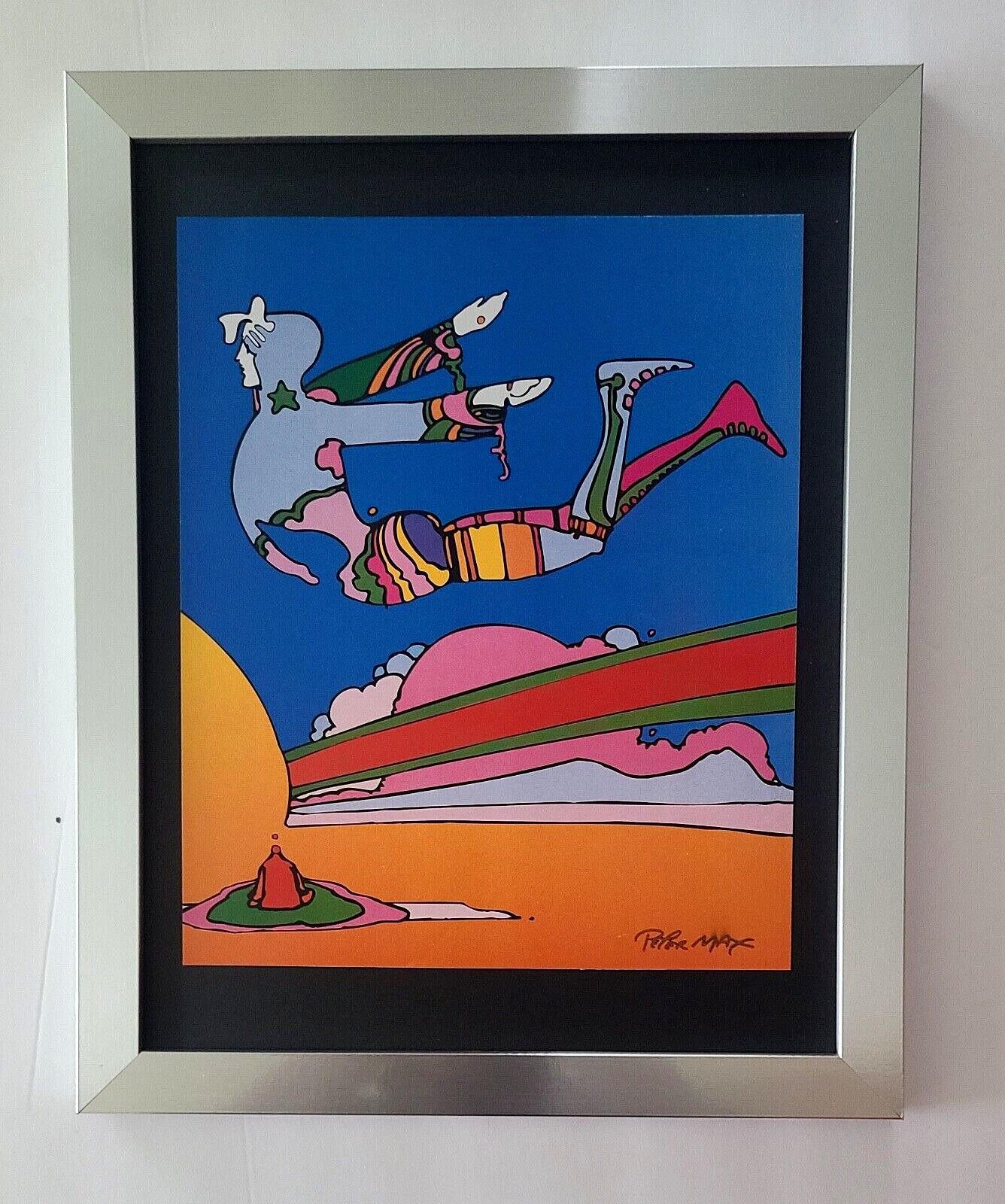 Peter Max  Vintage Print Signed Collector Piece Framed