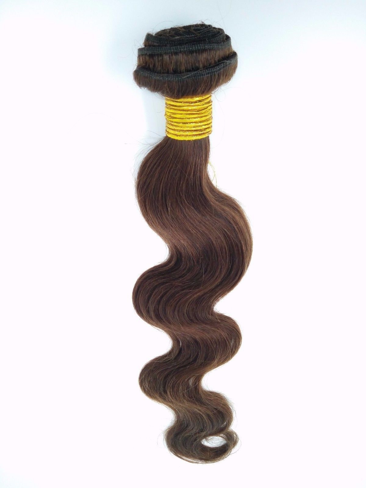 Medium Brown color #4 Body Wave Sew In 100 virgin Human Hair Weave 1 &3 Bundles