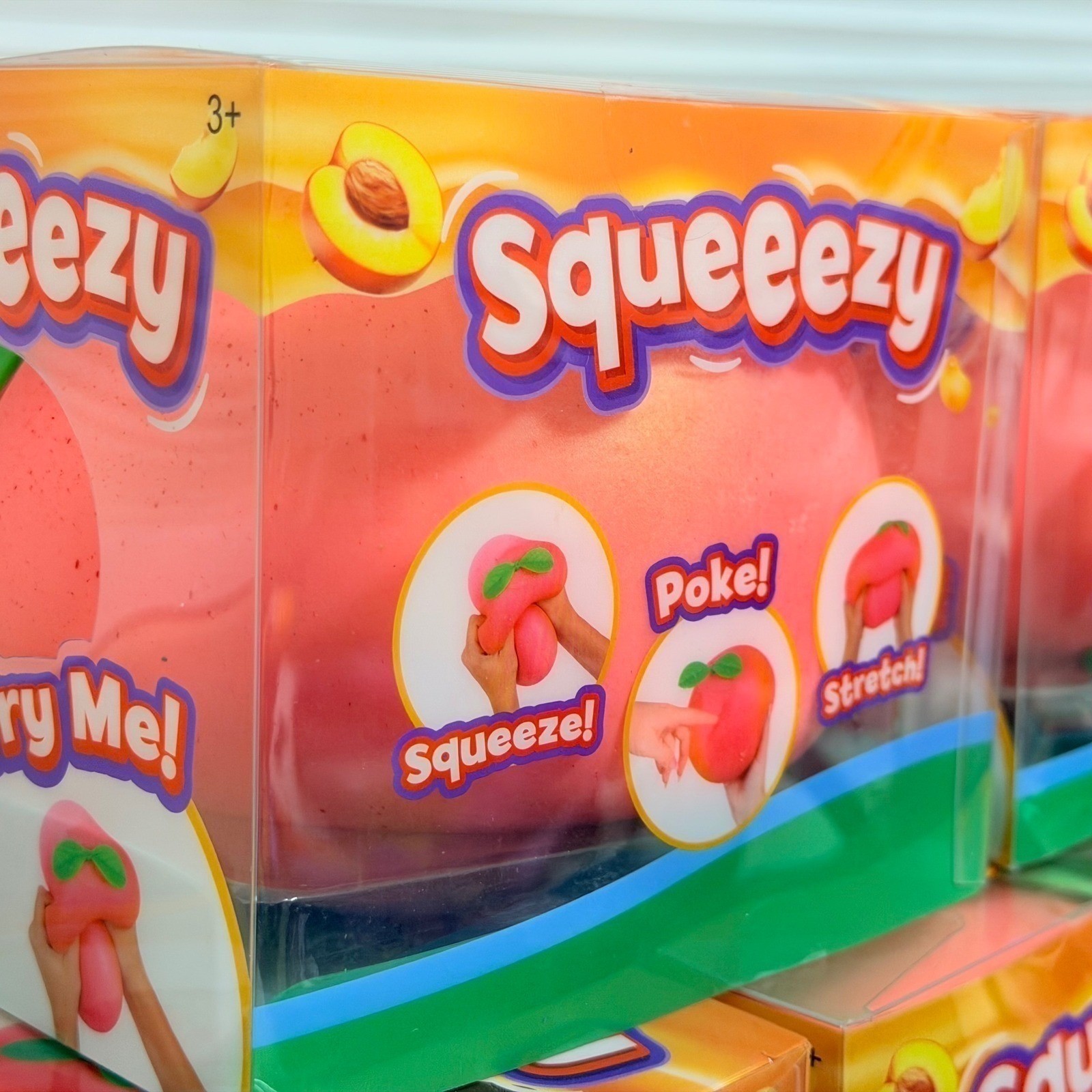 Sunny Days Peach Squeeezy Authentic Fidget Toy SHIP NOW