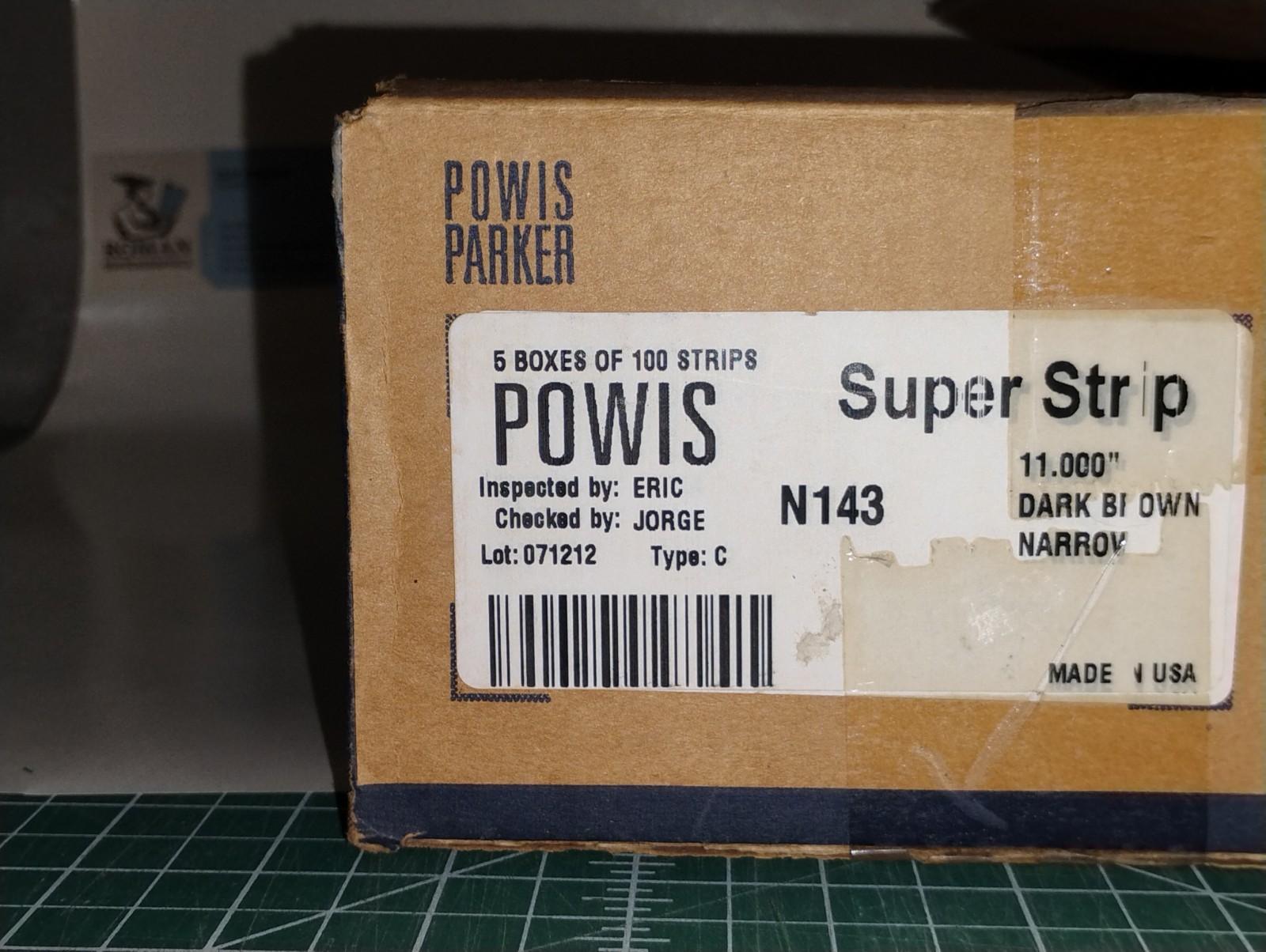 Powis Parker N143 Narrow Super Strip Dark Brown 11 Powis Parker N143 Narrow Super Strip Dark Brown 11