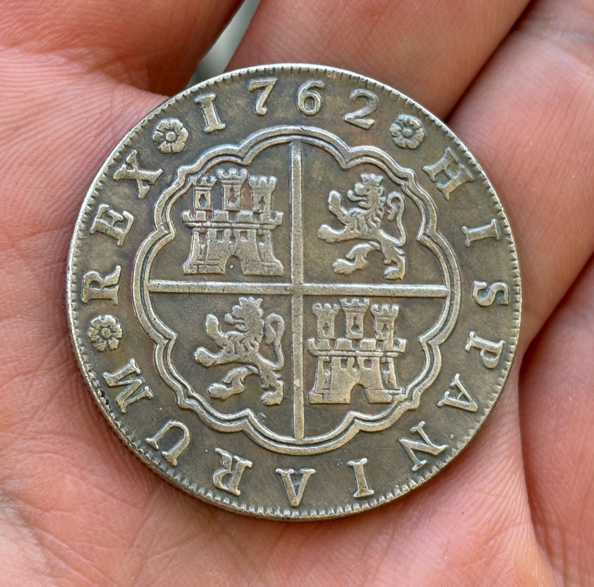 Spain 1762 8 Real CAROLUS III