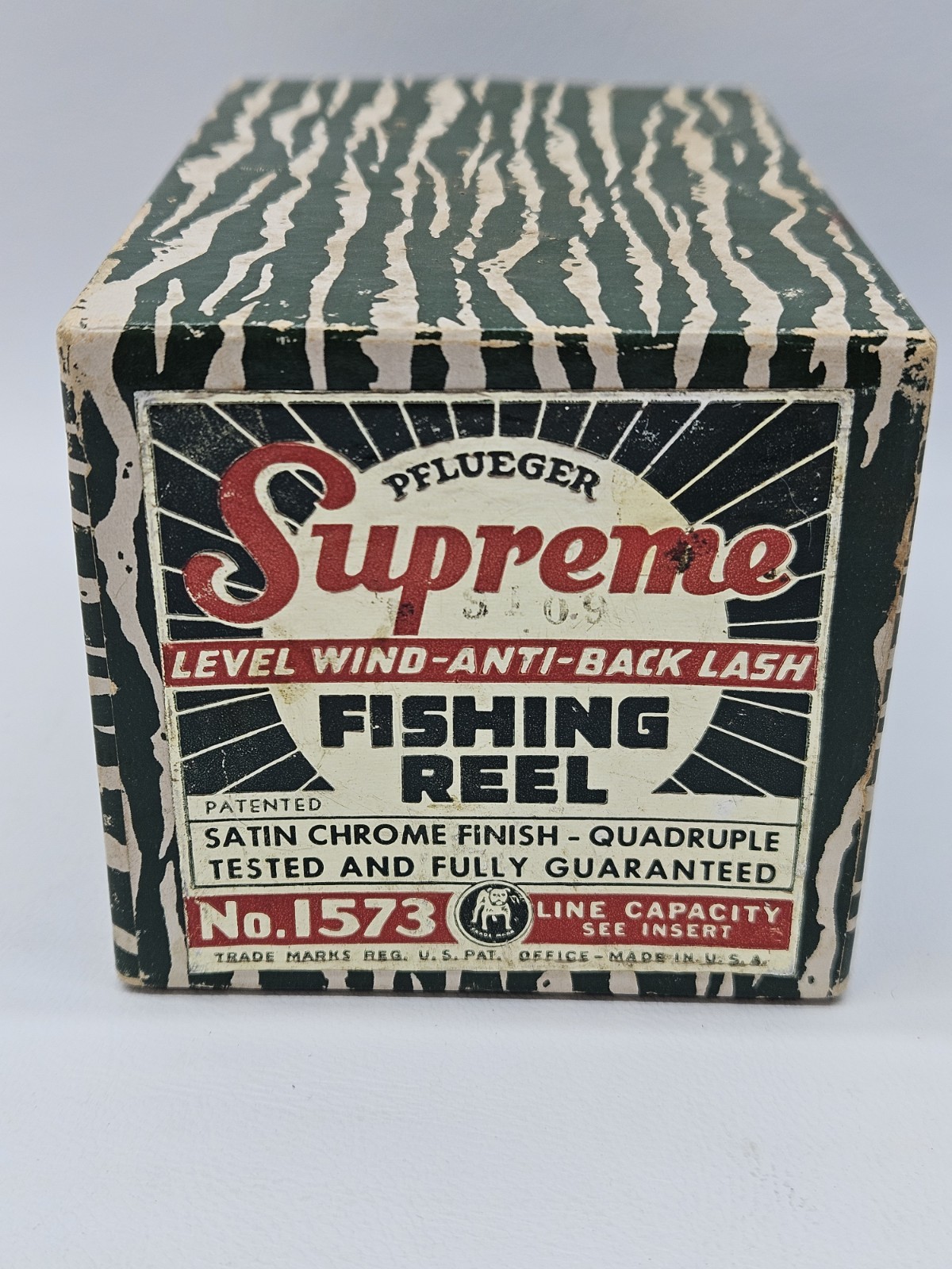 Vintage Pflueger Fishing Reel Box Only Model 1573 Vintage Pflueger Fishing Reel Box Only Model 1573