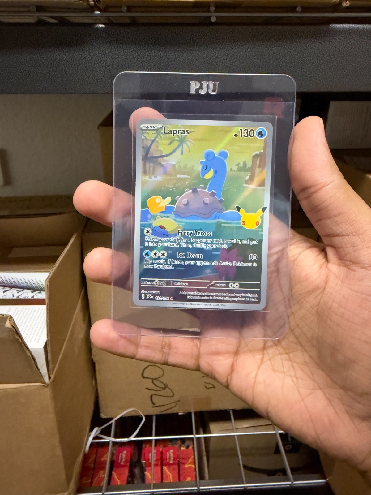 Pokemon TCG  30C 131/128 Lapras 30th Anniversary Celebration IR Pokemon TCG 2026