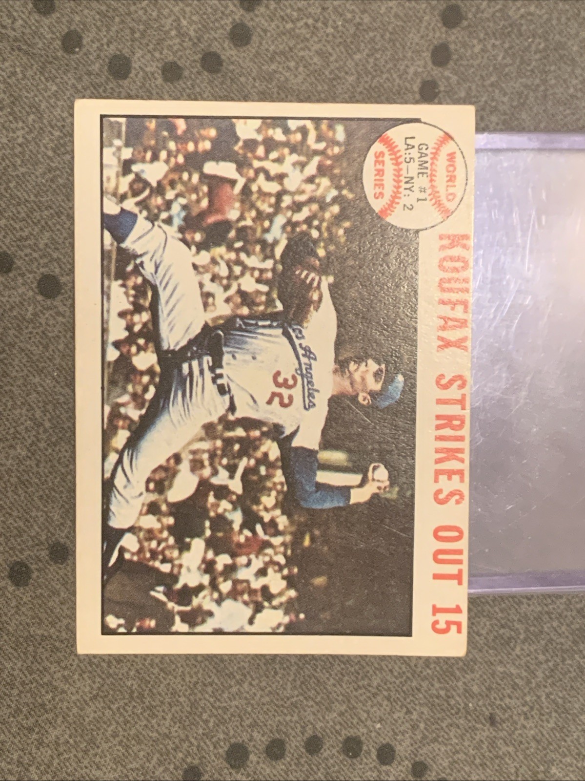 1964 Topps Sandy Koufax #136 Strikes Out 15 World Series Dodgers HOF Vintage 1964 Topps Sandy Koufax #136 Strikes Out 15 World Series Dodgers HOF Vintage