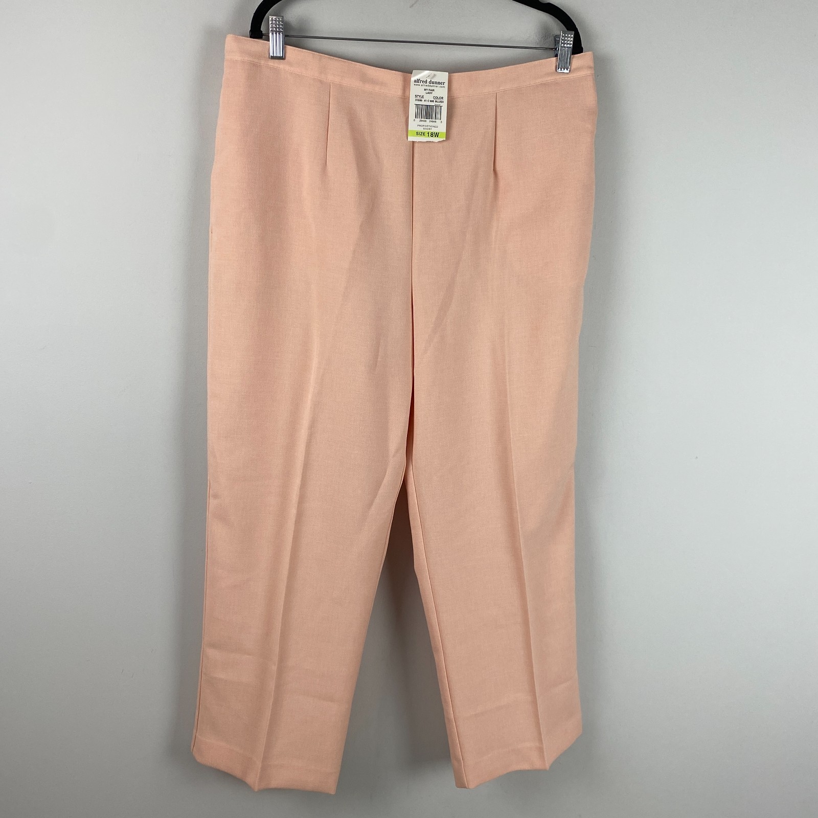 Alfred Dunner Pull On Pants Size 18W Blush Pink Straight Leg My Fair Lady