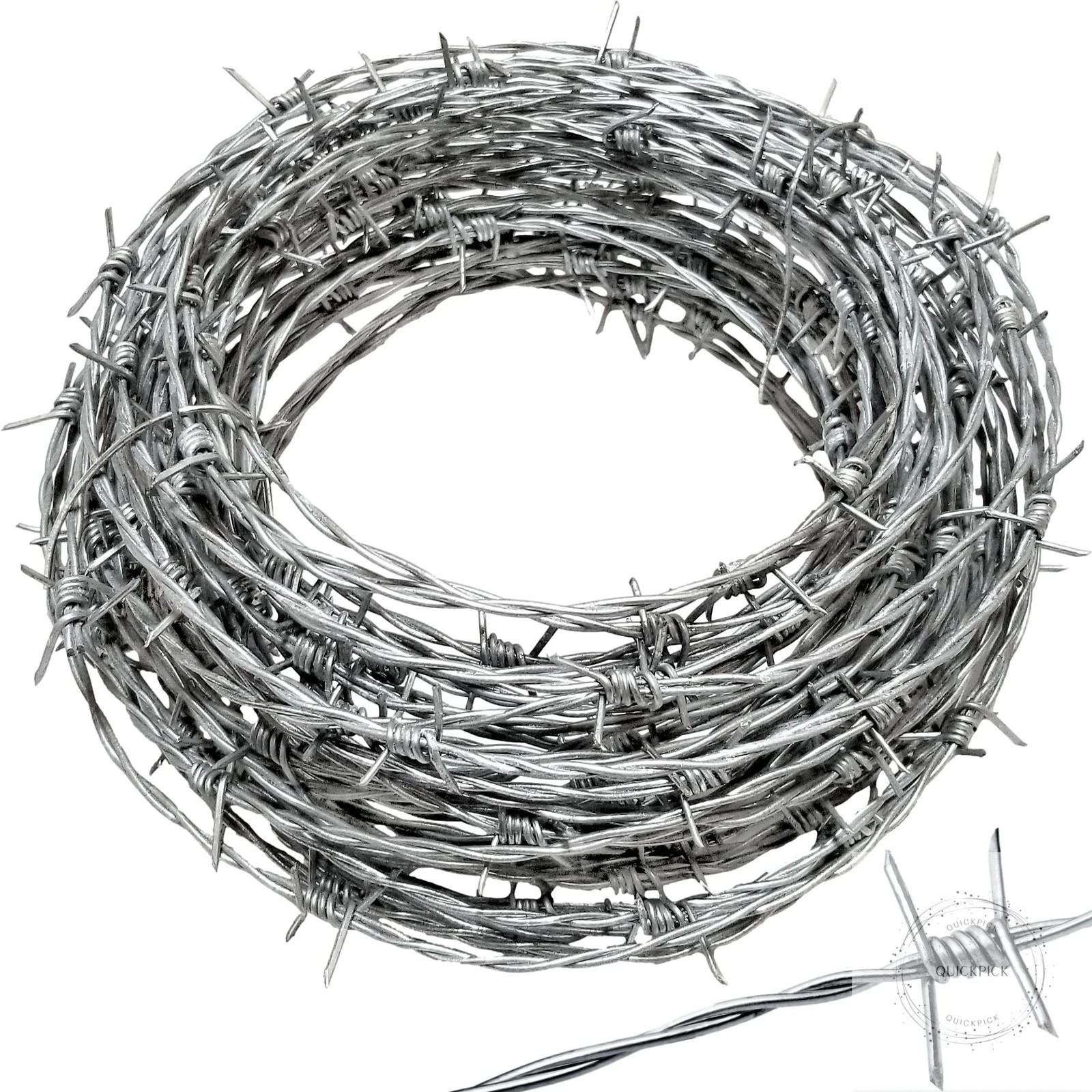 Real Barbed Wire 50ft 18 Gauge - Great for Crafts, Fences, and Critter Deterrent