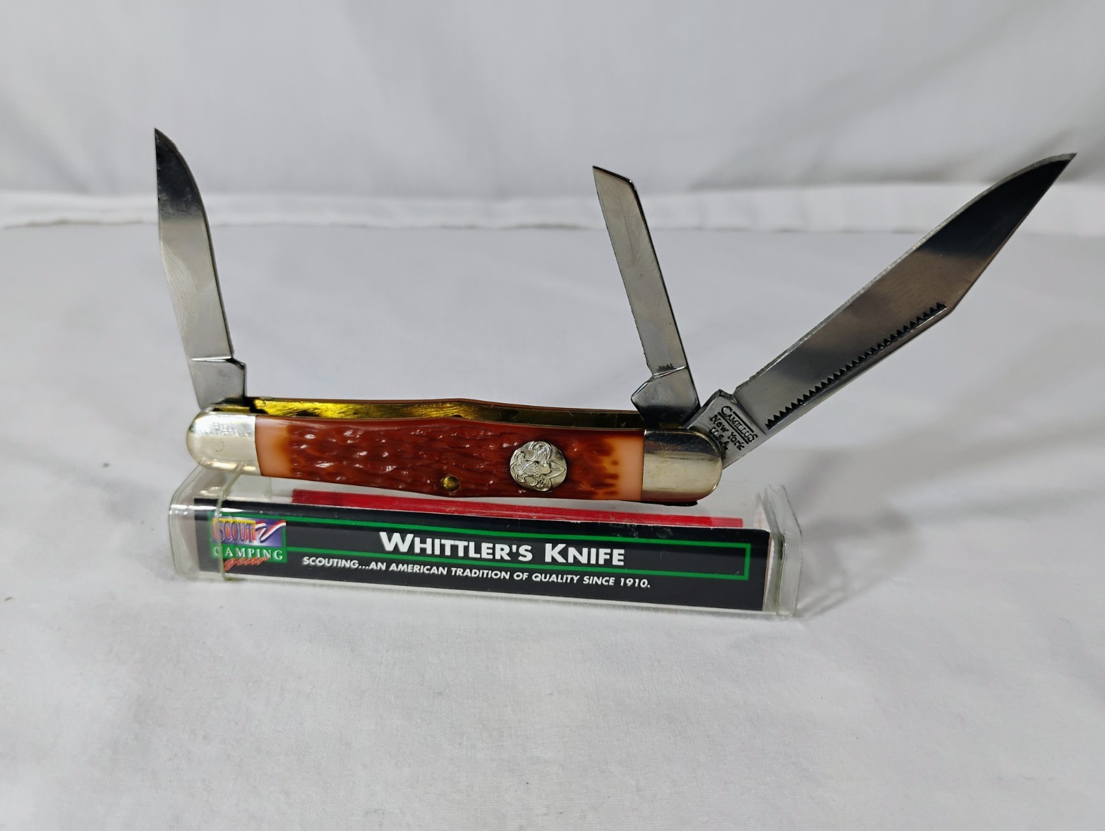 VTG Camillus Official Boy Scout 3-blade #1047 Whittler Pocket Knife VTG Camillus Official Boy Scout 3-blade #1047 Whittler Pocket Knife