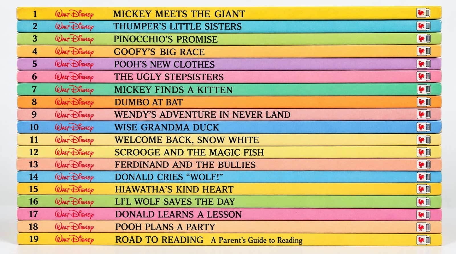 Vintage Walt Disney Fun-To-Read Library – 19 Hardcover Children’s Books