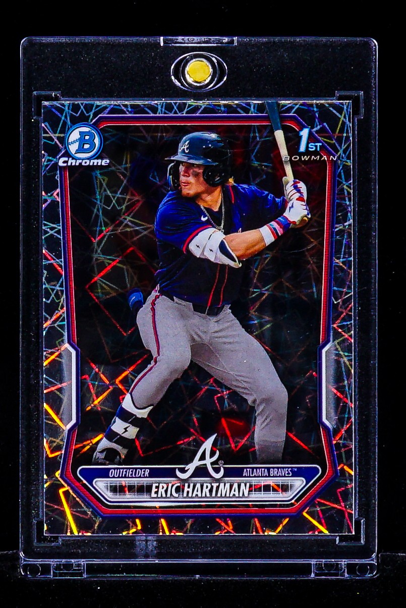 Eric Hartman REFRACTOR LAZER PRIZM ROOKIE CARD Braves