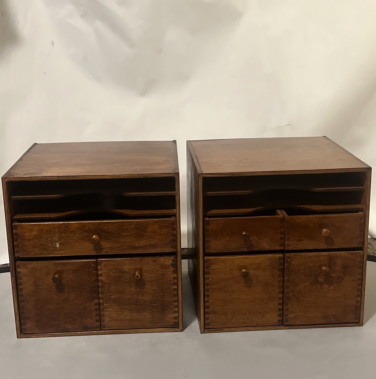 Mid-Century Case Goods Jewelry Valet Box Tabletop Chest Drawers Vintage Set Mid-Century Case Goods Jewelry Valet Box Tabletop Chest Drawers Vintage Set