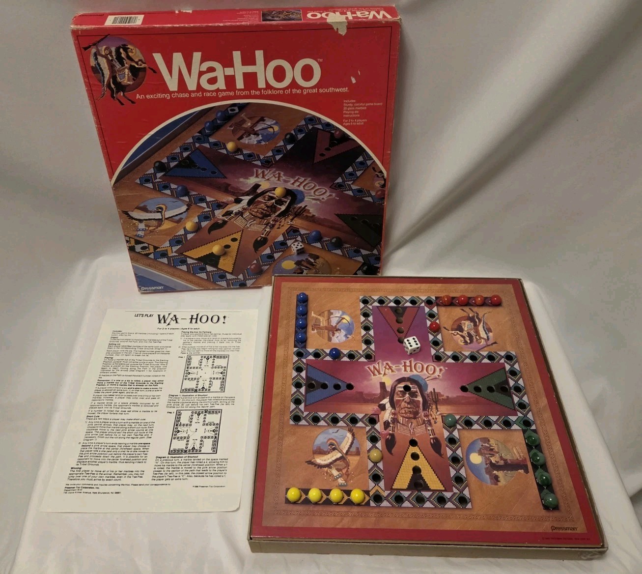 Vintage Wa Hoo Board Game 1986 Pressman Complete Marble Race Game Vintage Wa Hoo Board Game 1986 Pressman Complete Marble Race Game