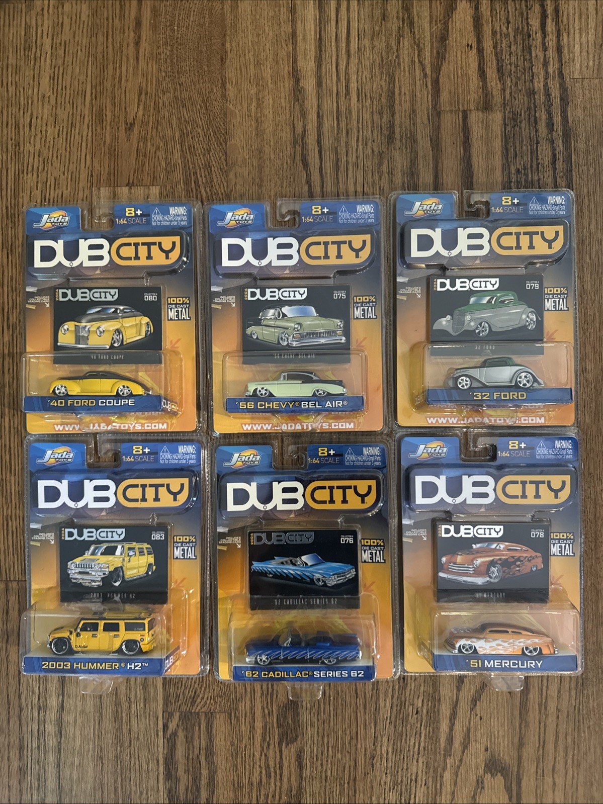 Jada Toys Dub City 1:64 Scale Lot of 6 Diecast Cars New In Package Jada Toys Dub City 1:64 Scale Lot of 6 Diecast Cars New In Package