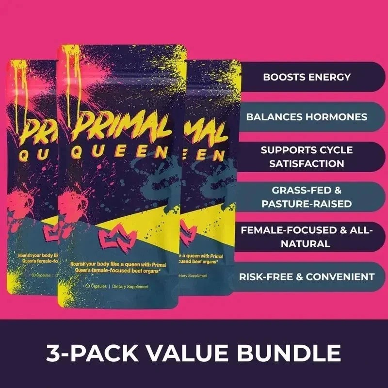 3PCS Primal Queen Supplement for Women 60 CountsBeef Organ  