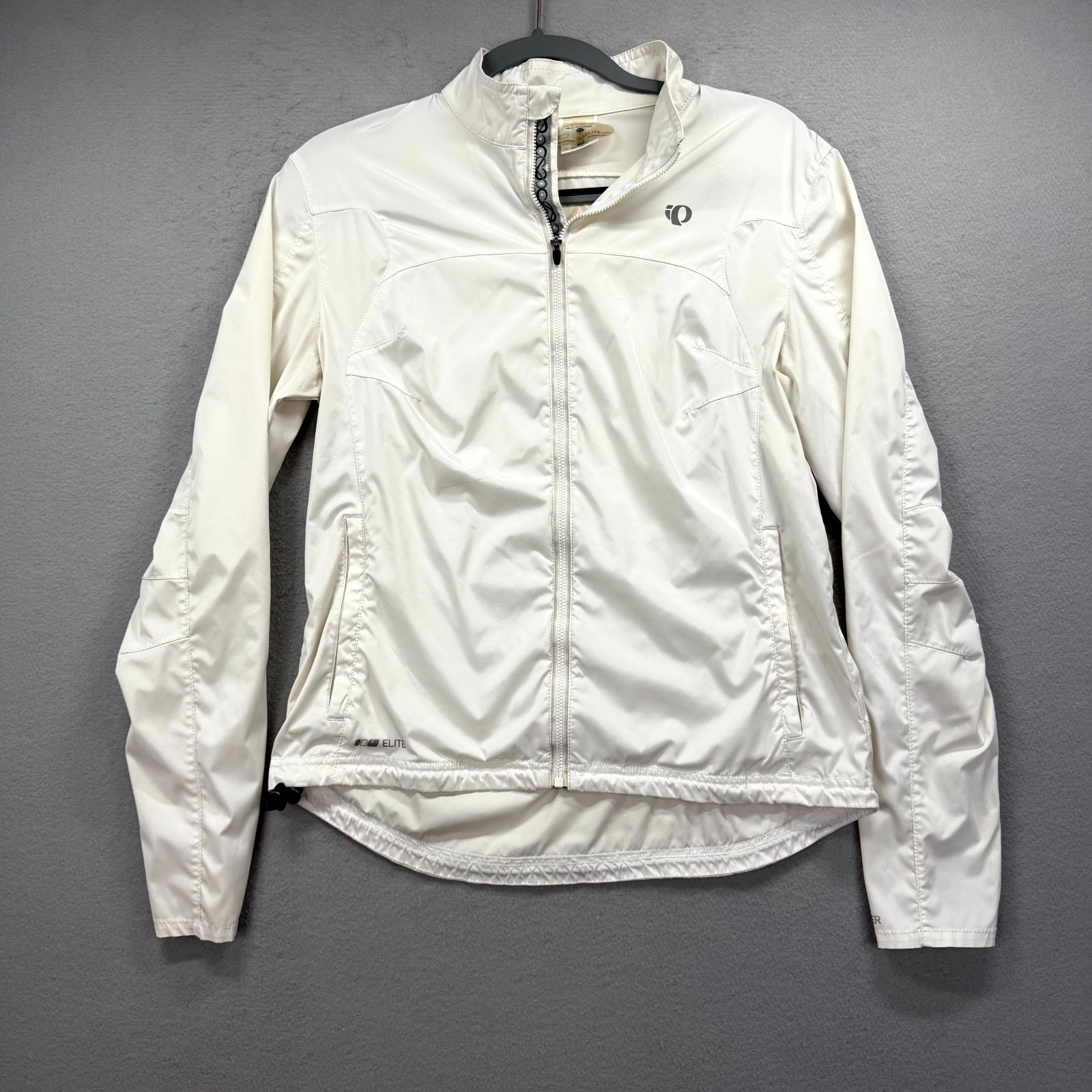 Pearl Izumi Elite Series Ride Thermal Barrier Jacket Womens M Off White Full Zip