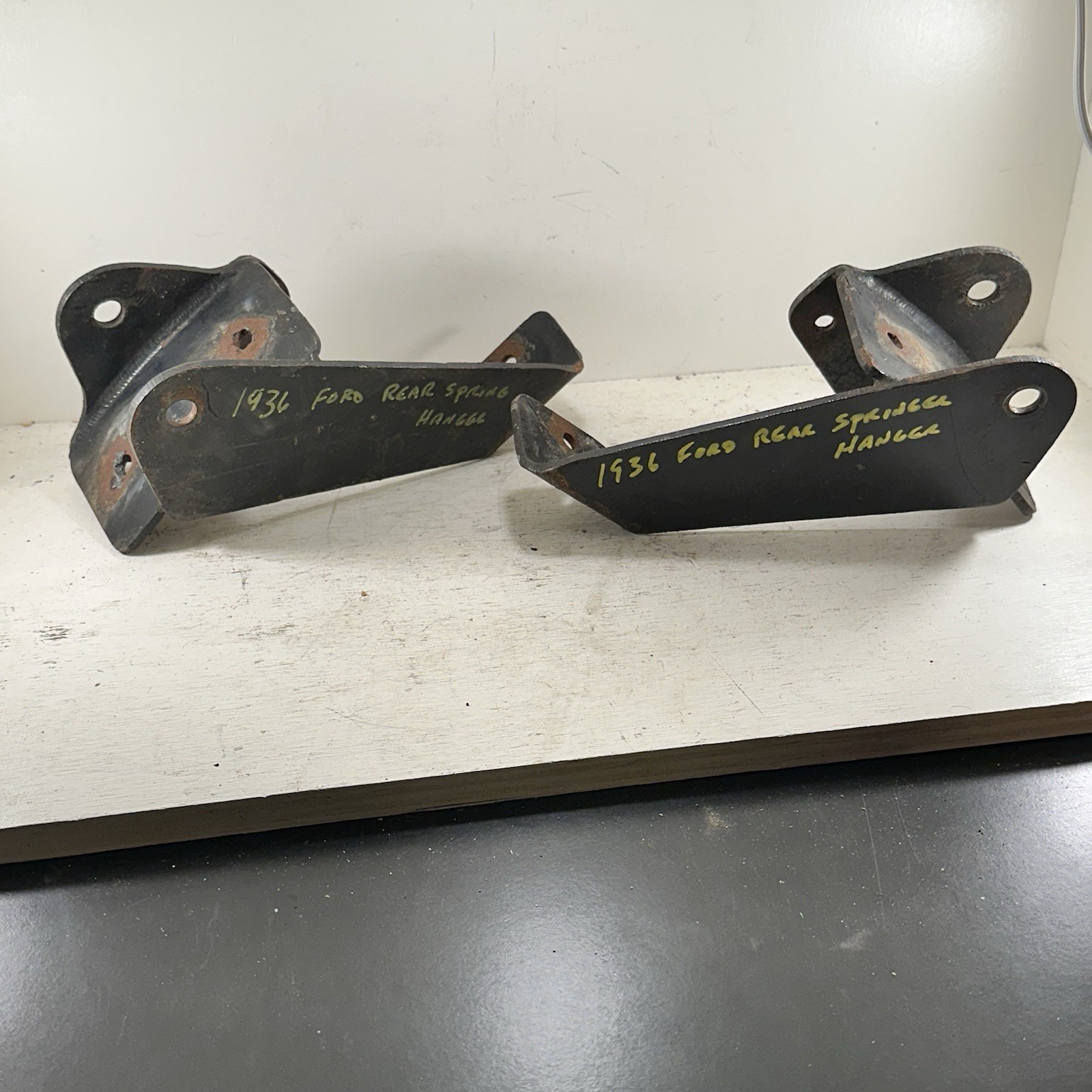 Vintage Used 1936 OEM Rear Spring Hanger Set LH And RH Sides Very Good Condition