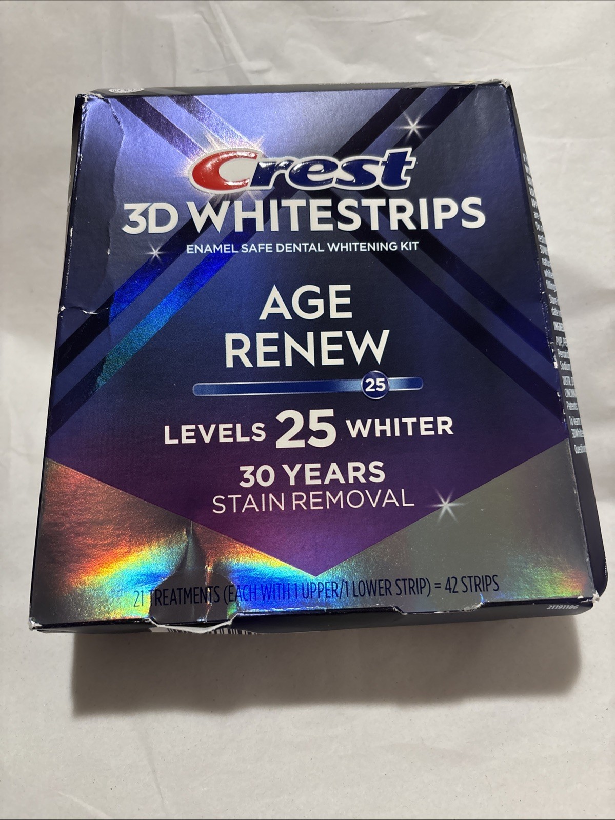 🦷CREST 3D WhiteStrips Age Renew, 21 Treatments (42 Strips Total) EXP 9-27