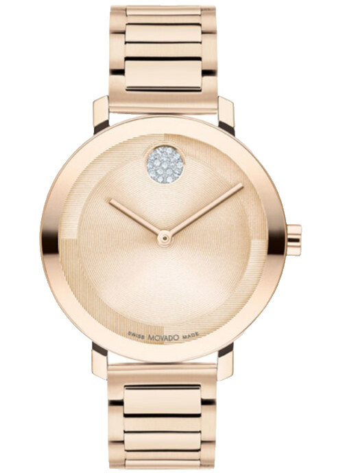 MOVADO BOLD 3601107 ROSE GOLD DIAL & STAINLESS STEEL BRACELET 34MM WOMENS WATCH MOVADO BOLD 3601107 ROSE GOLD DIAL & STAINLESS STEEL BRACELET 34MM WOMENS WATCH