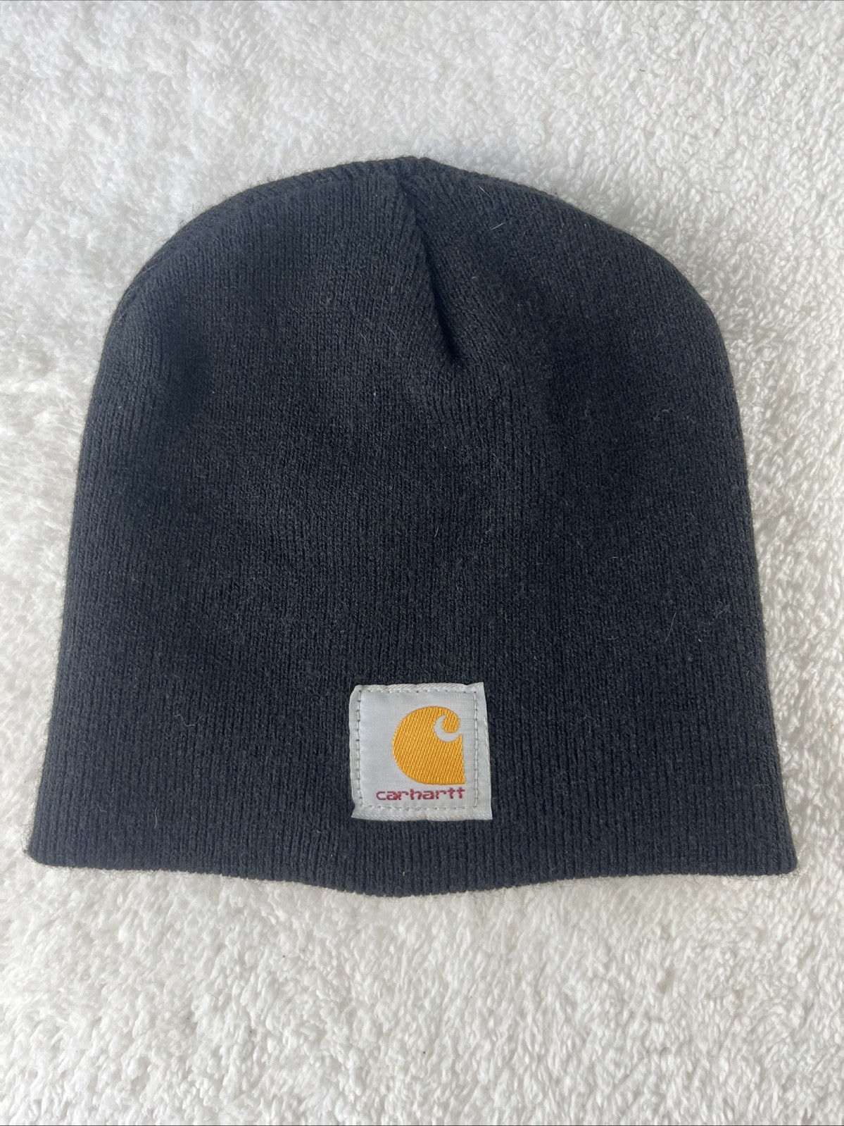 Carhartt A205 Black Beanie with Logo One Size Fits Most Carhartt A205 Black Beanie with Logo One Size Fits Most