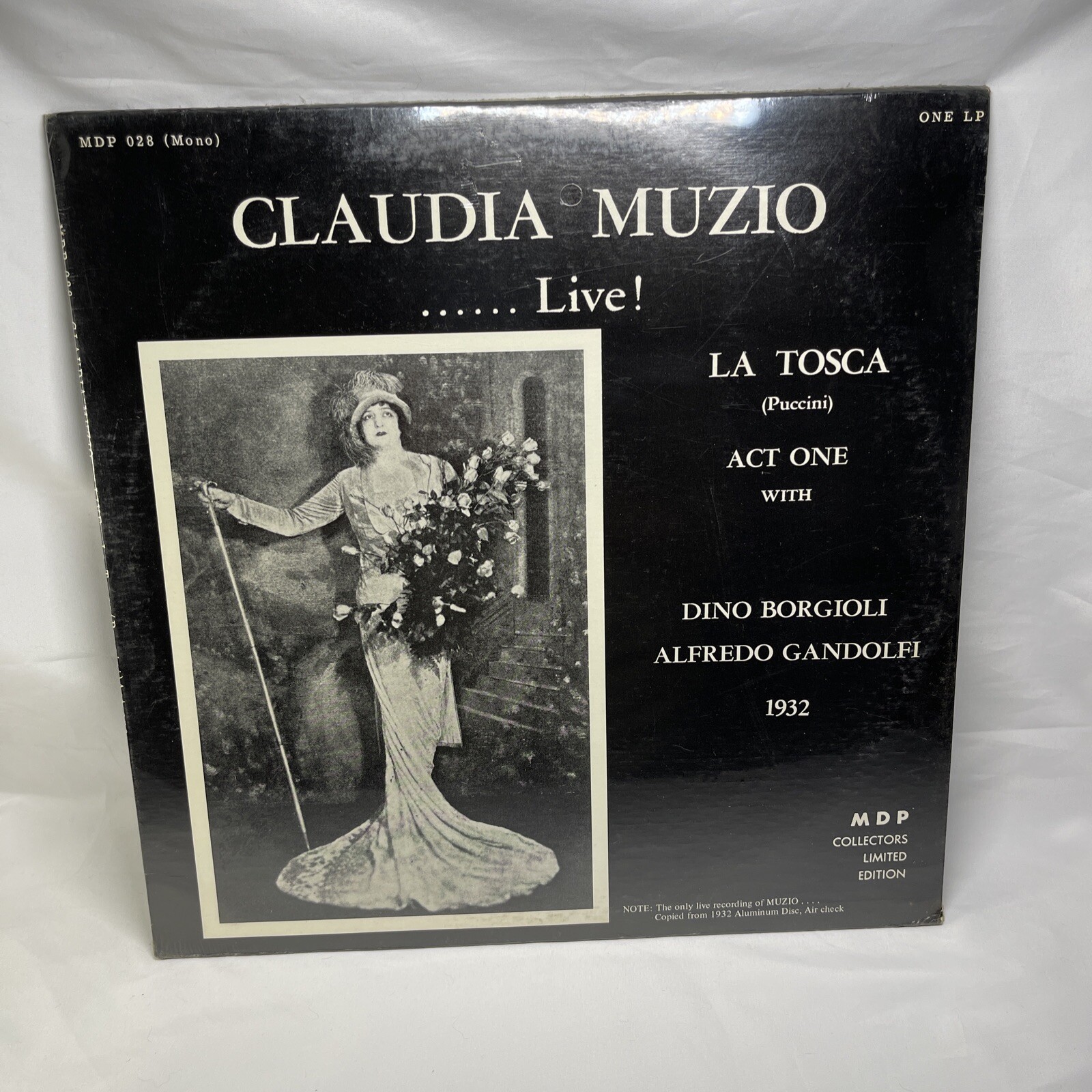 Claudia Muzio LIVE Recording La Tosca Puccini: Act 1 in 1932 - SEALED ALBUM Claudia Muzio LIVE Recording La Tosca Puccini: Act 1 in 1932 - SEALED ALBUM